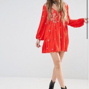 Free People Red Mini Dress